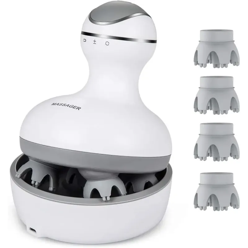 New Electric Cordless Hair Scalp Massager Handheld Portable Head Scratcher Massager for Hair Growth, Deep Clean and Stress Relax