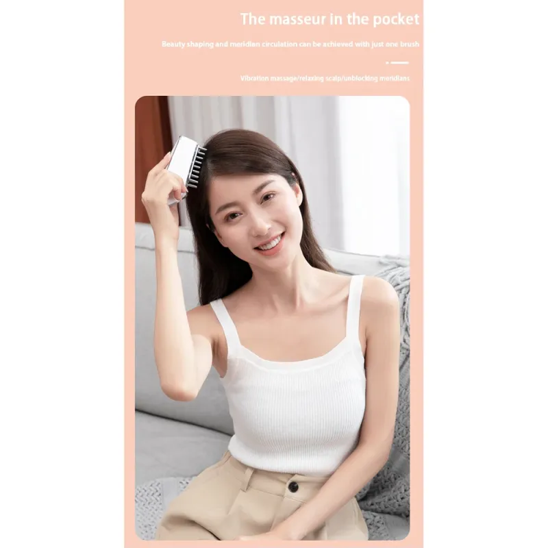 EMS Micro Electric Import Hair Care Comb, Multi-function Meridian Massage Comb, USB Rechargeable Hair Massage Brush